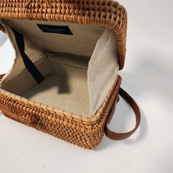 Zara Women's Rattan Wicker Square Crossbody Purse‎ NWOT - Picture 13 of 13
